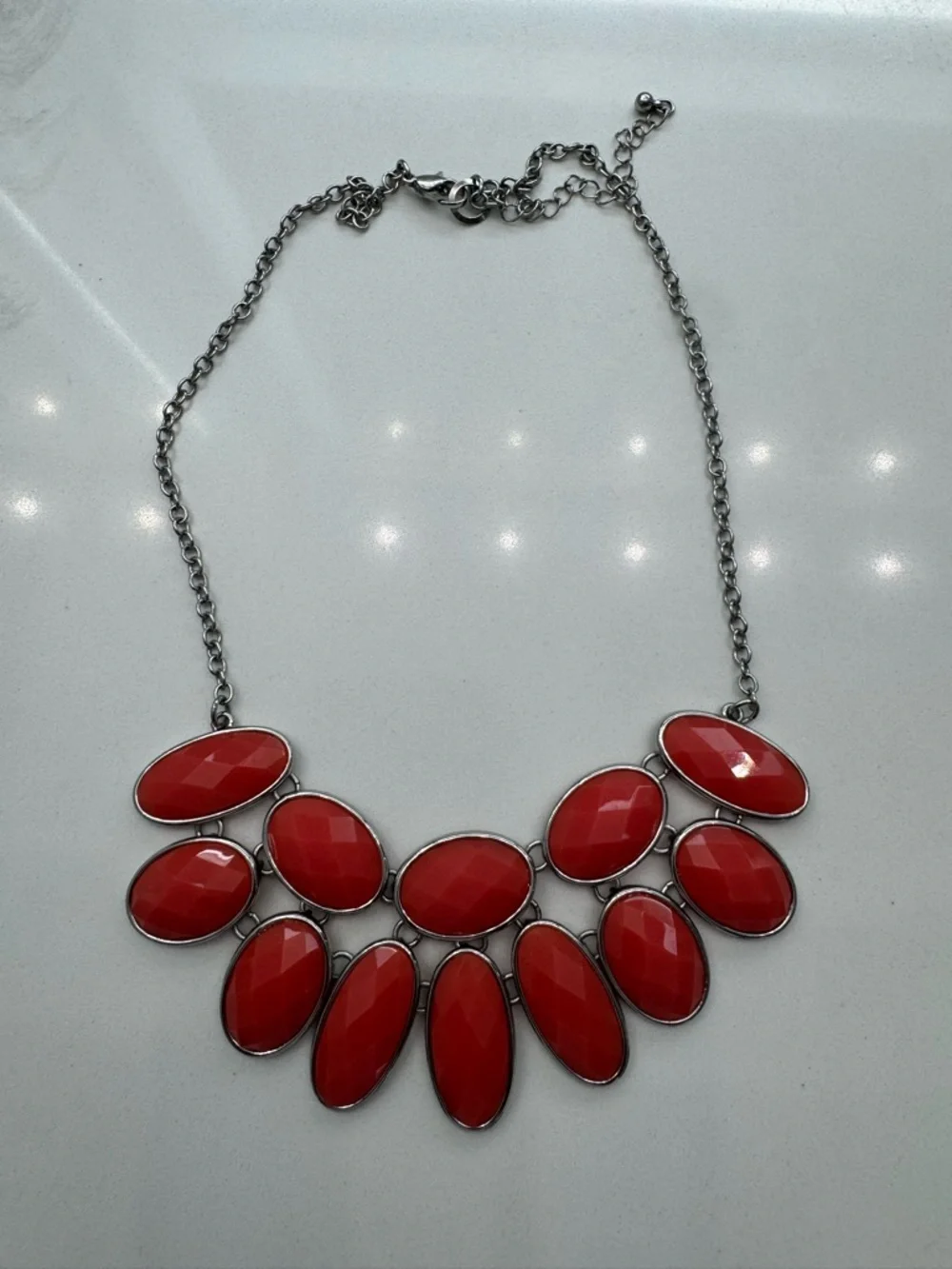 Dark Orange Statement Necklace!